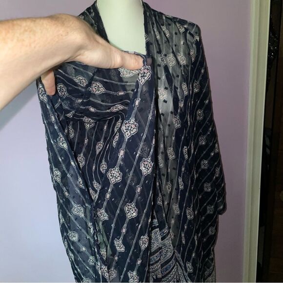 Lane Bryant Kimono Sheer Open Front Swiss Dot Boho Shawl Wrap Cardigan - Picture 5 of 7